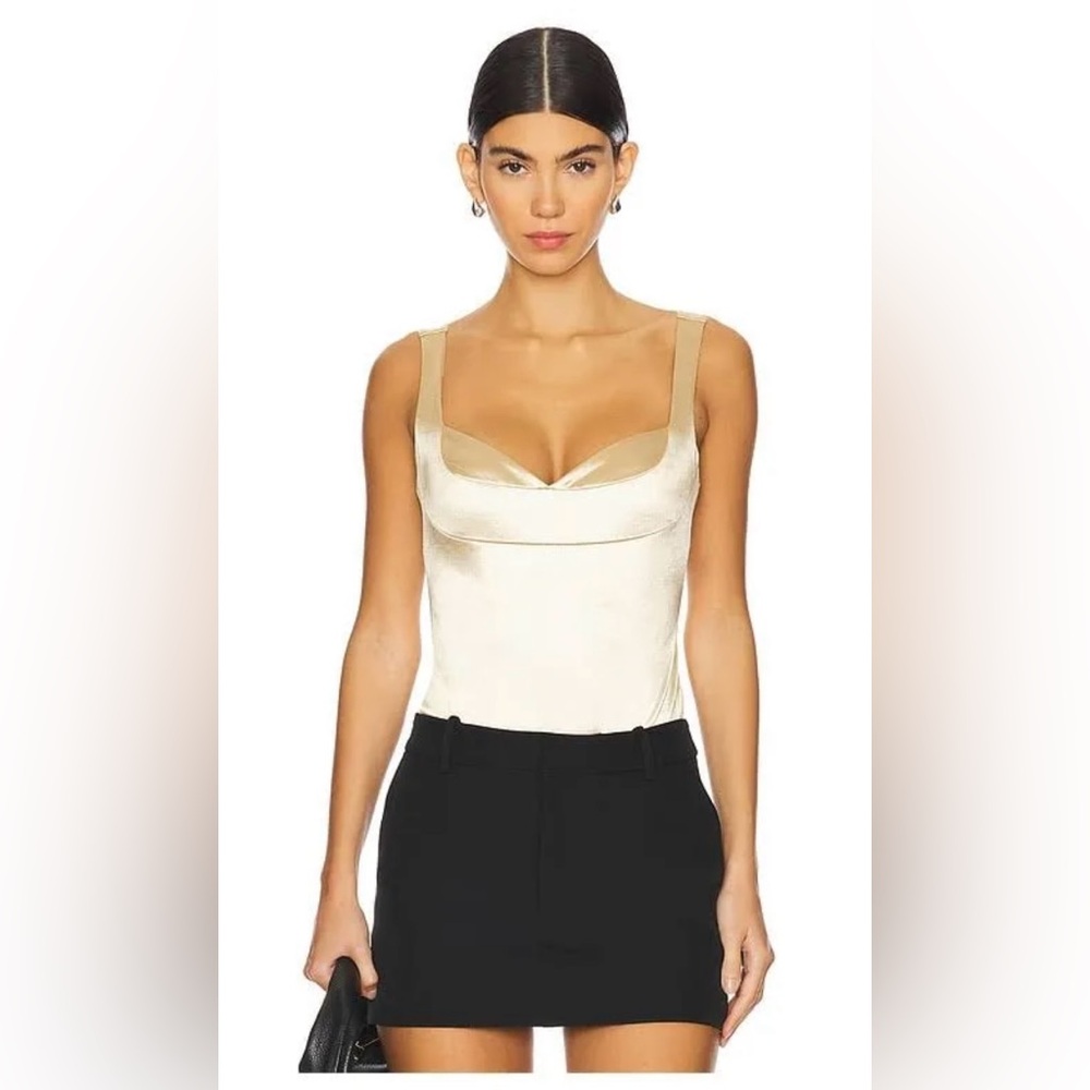 Free People x Intimately FP Casino Dusk To Dawn Bodysuit Latte / Gold